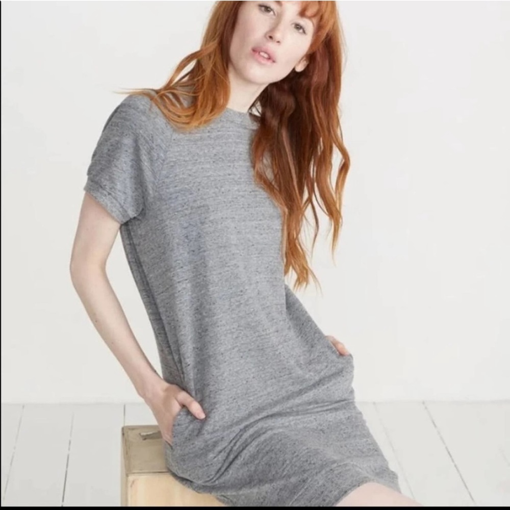 Marine Layer Grey T Shirt Dress with Pockets
